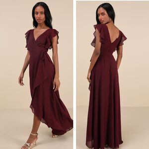 Lulu's Burgundy Maxi Dress